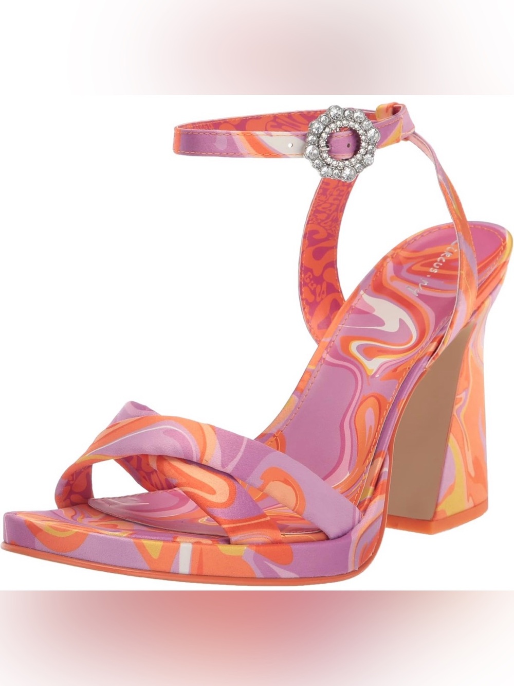 Circus NY by Sam Edelman Ankle-Strap Abstract Crossband Platform Sandal: SZ P11